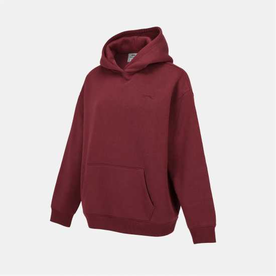 Slazenger Fleece Hoodie Womens Burgundy Дамски суичъри и блузи с качулки