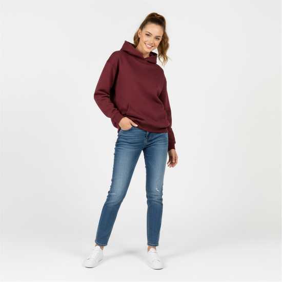 Slazenger Fleece Hoodie Womens Burgundy Дамски суичъри и блузи с качулки
