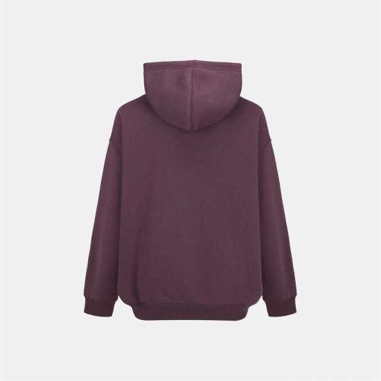 Slazenger Fleece Hoodie Womens Plum Дамски суичъри и блузи с качулки