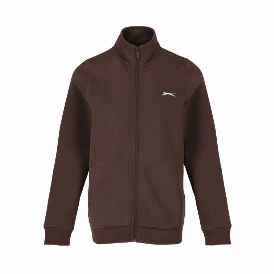 Дамски полар Slazenger Дамско Яке Fitted Zip Through Jacket Womens Шоколаден браон Slazenger Дамско Яке Fitted Zip Through Jacket Womens Шоколаден браон Дамски полар