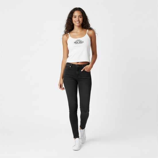 Дамски Потник С Презрамки Jack Wills Roseberry Strap Vest Ladies Бяло 