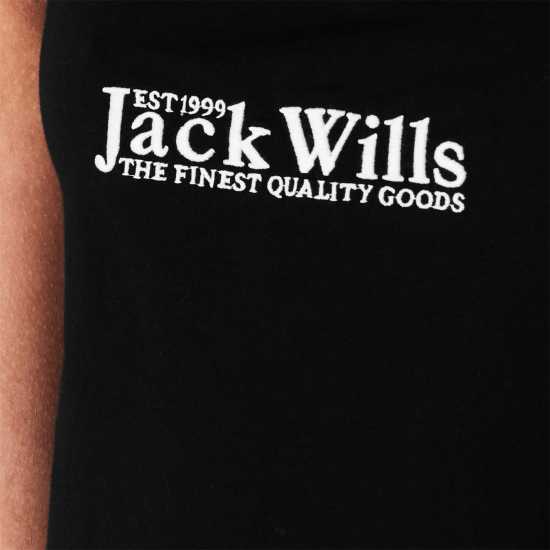 Jack Wills Double Strap Vest Black Дамски потници