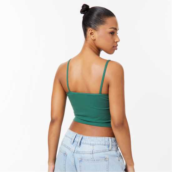 Jack Wills Double Strap Vest Горско зелено Дамски тениски с яка