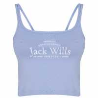 Jack Wills Double Strap Vest Soft Blue Дамски потници