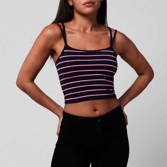 Дамски Потник С Презрамки Jack Wills Roseberry Strap Vest Ladies Светло сив меланж 