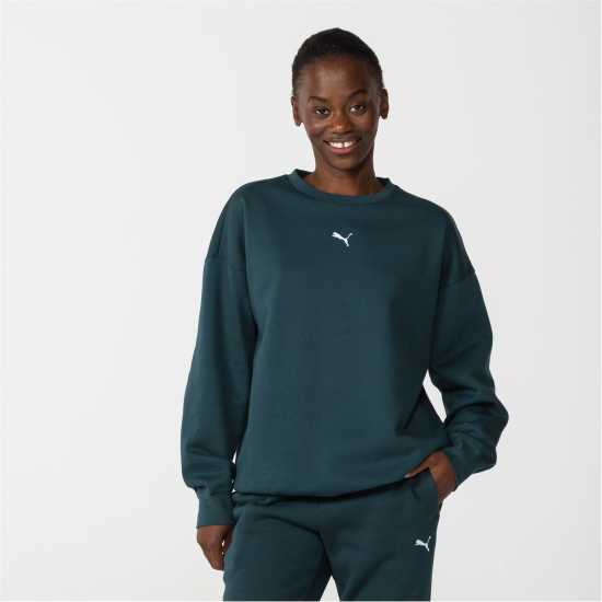 Puma Women's Oversized Sweatshirt Зелена Терен 
