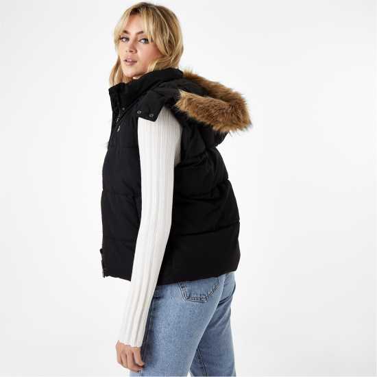 Jack Wills Heritage Puffer Gilet Womens Черно Дамски якета и палта