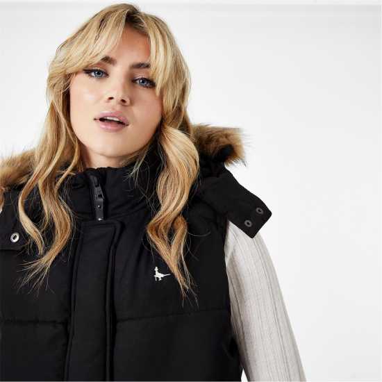 Jack Wills Heritage Puffer Gilet Womens Черно Дамски якета и палта