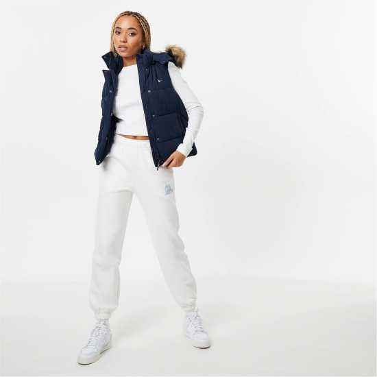 Jack Wills Heritage Puffer Gilet Womens Морска синьо Дамски якета и палта