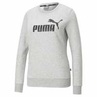 Sale Puma Essential Crew Sweater Womens Med Grey Дамски суичъри и блузи с качулки
