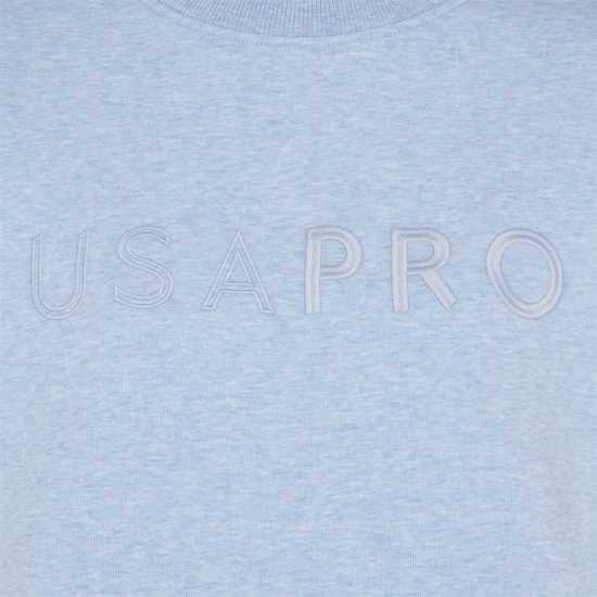 Usa Pro Classic Sweatshirt Blue Marl Дамски суичъри и блузи с качулки