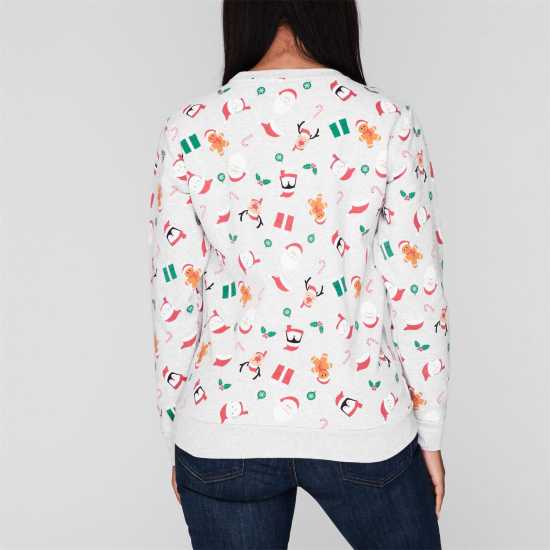 Коледни пуловери Star Дамска Блуза Обло Деколте Christmas Crew Sweatshirt Ladies Star Дамска Блуза Обло Деколте Christmas Crew Sweatshirt Ladies Коледни пуловери