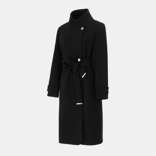 Biba Billie Belted Coat Black Дамски якета и палта