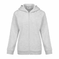 Slazenger Fitted Full Zip Hoodie Womens Ice Grey Marl Дамски суичъри и блузи с качулки