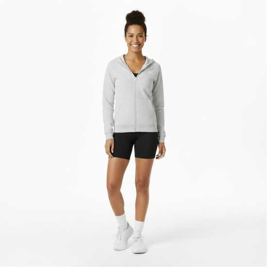 Slazenger Fitted Full Zip Hoodie Womens Ледено сиво марл Slazenger Fitted Full Zip Hoodie Womens Ледено сиво марл
