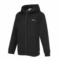 Slazenger Fitted Full Zip Hoodie Womens Black Дамски суичъри и блузи с качулки