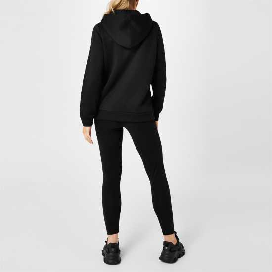 Slazenger Fitted Full Zip Hoodie Womens Черно Дамски суичъри и блузи с качулки