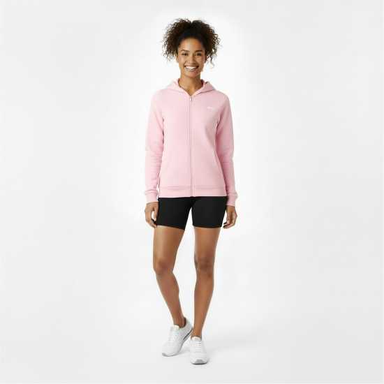 Slazenger Fitted Full Zip Hoodie Womens Бебешко розово Slazenger Fitted Full Zip Hoodie Womens Бебешко розово