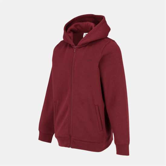 Slazenger Fitted Full Zip Hoodie Womens Burgundy Дамски суичъри и блузи с качулки