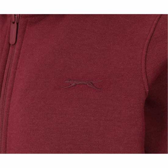 Slazenger Fitted Full Zip Hoodie Womens Burgundy Дамски суичъри и блузи с качулки