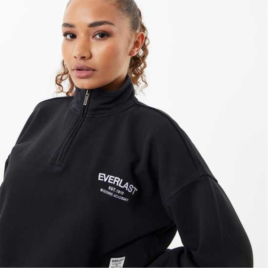 Дамски суичъри и блузи с качулки Everlast Crop Zip Up Womens Черно Everlast Crop Zip Up Womens Черно Дамски суичъри и блузи с качулки