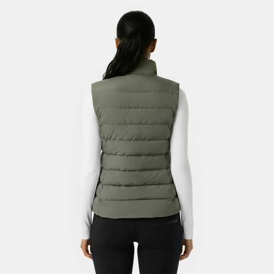 Jack Wills Women's Badwell Lightweight Waterproof Puffer Gilet Хаки зелено 