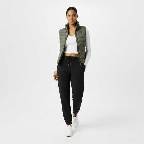 Jack Wills Women's Badwell Lightweight Waterproof Puffer Gilet Хаки зелено 