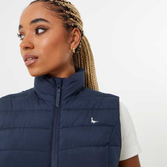 Дамски якета и палта Jack Wills Lightweight Puffer Gilet Womens Морска синьо Jack Wills Lightweight Puffer Gilet Womens Морска синьо Дамски якета и палта