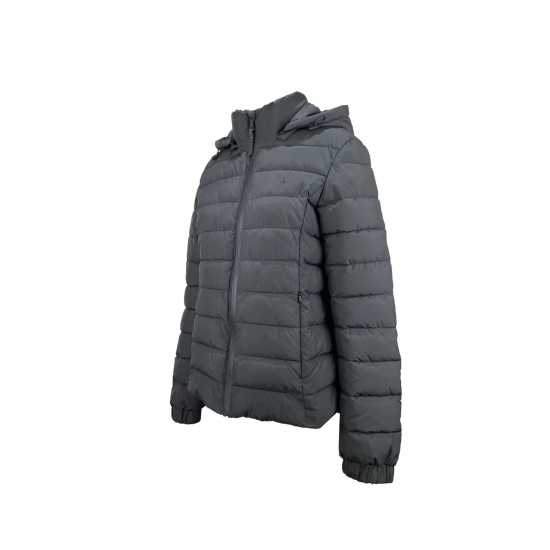 Jack Wills Women's Luna Water Resistant Wind Resistant Detachable Hood Short Puffer Jacket Черно Jack Wills Women's Luna Water Resistant Wind Resistant Detachable Hood Short Puffer Jacket Черно