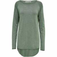 Тениска Only Long Sleeve T Shirt Chinois Green Дамски пуловери и жилетки