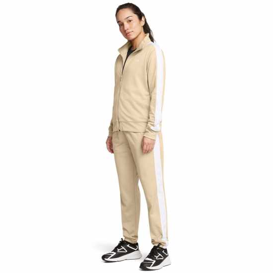 Дамски спортни екипи Under Armour Armour Tricot Tracksuit Womens Brown Under Armour Armour Tricot Tracksuit Womens Brown Дамски спортни екипи