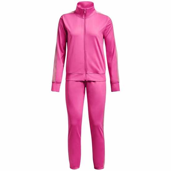 Under Armour Armour Tricot Tracksuit Womens Pink Дамски спортни екипи