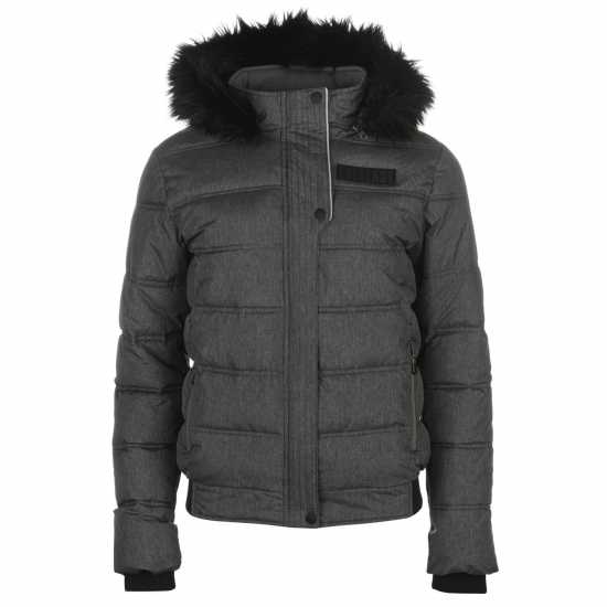 Everlast Дамско Яке Бомбър Bomber Jacket Ladies Dk Grey Marl Дамски якета и палта