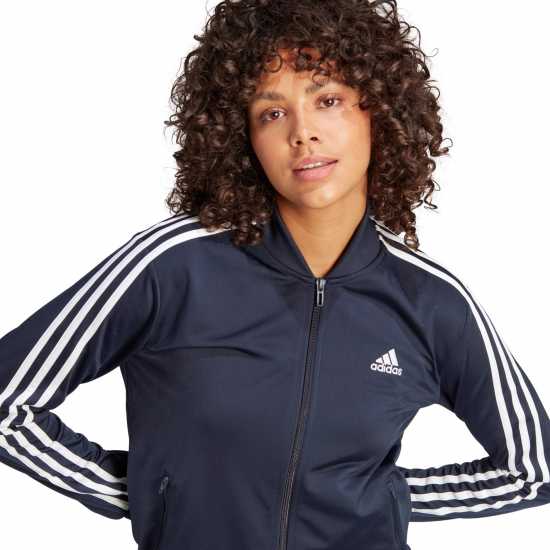 Adidas Back 2 Basics 3-Stripes Tracksuit Womens Legend Ink Дамски спортни екипи