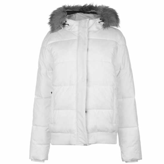 Дамски якета и палта Everlast Дамско Яке Бомбър Bomber Jacket Ladies White Everlast Дамско Яке Бомбър Bomber Jacket Ladies White Дамски якета и палта
