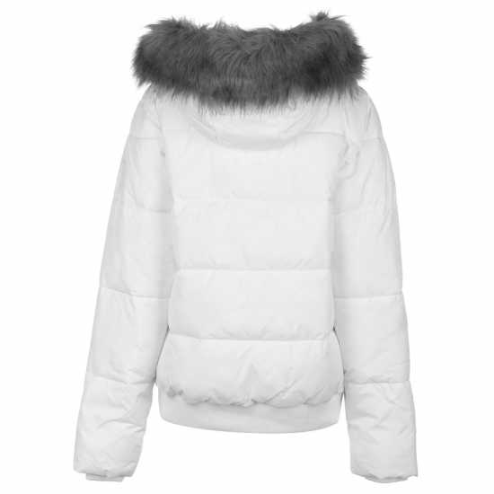 Дамски якета и палта Everlast Дамско Яке Бомбър Bomber Jacket Ladies White Everlast Дамско Яке Бомбър Bomber Jacket Ladies White Дамски якета и палта