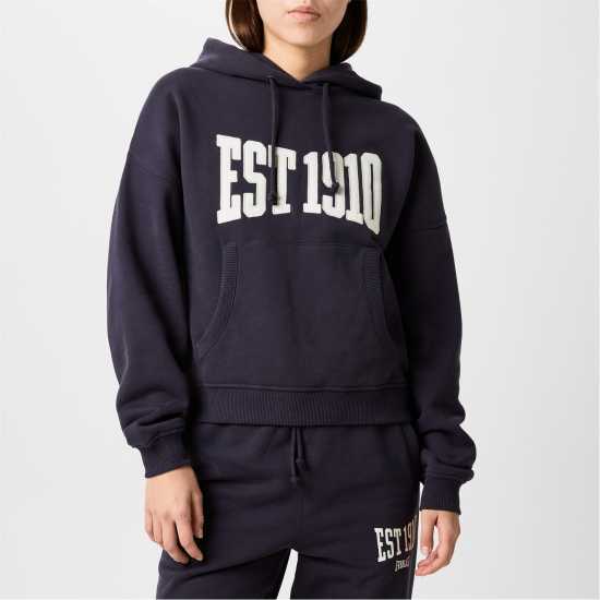 Everlast Est1910 Logo Hoodie Морска синьо Дамски суичъри и блузи с качулки