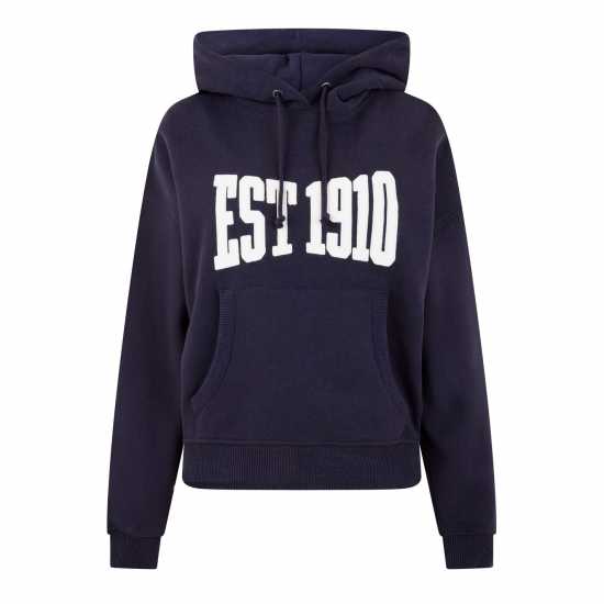 Everlast Est1910 Logo Hoodie Морска синьо Дамски суичъри и блузи с качулки
