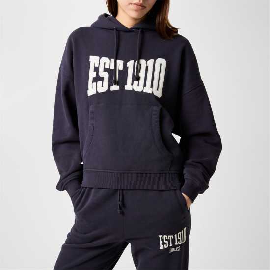 Everlast Est1910 Logo Hoodie Морска синьо Дамски суичъри и блузи с качулки