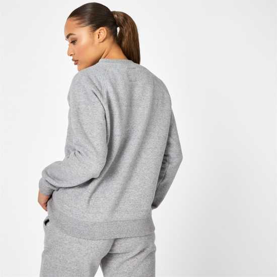 Блуза Обло Деколте Jack Wills Hunston Graphic Crew Neck Sweatshirt Сив марл Дамски пуловери