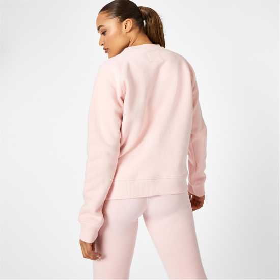 Блуза Обло Деколте Jack Wills Hunston Graphic Crew Neck Sweatshirt Soft Pink Дамски суичъри и блузи с качулки