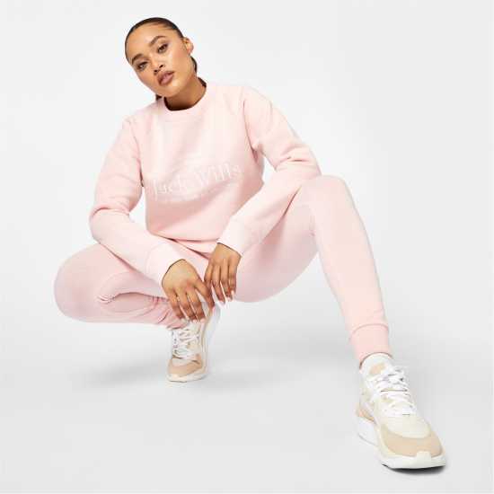 Дамски пуловери Блуза Обло Деколте Jack Wills Hunston Graphic Crew Neck Sweatshirt Меко розово Блуза Обло Деколте Jack Wills Hunston Graphic Crew Neck Sweatshirt Меко розово Дамски пуловери