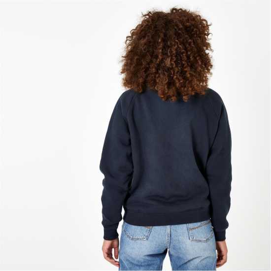 Блуза Обло Деколте Jack Wills Hunston Graphic Crew Neck Sweatshirt Морска синьо Дамски пуловери