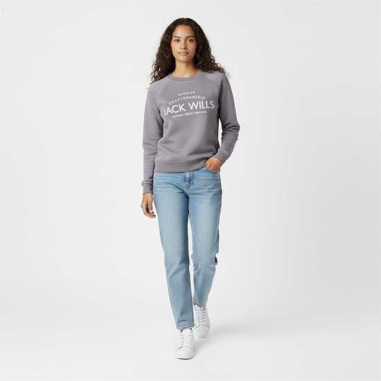 Блуза Обло Деколте Jack Wills Hunston Graphic Crew Neck Sweatshirt Съмръчно синьо 
