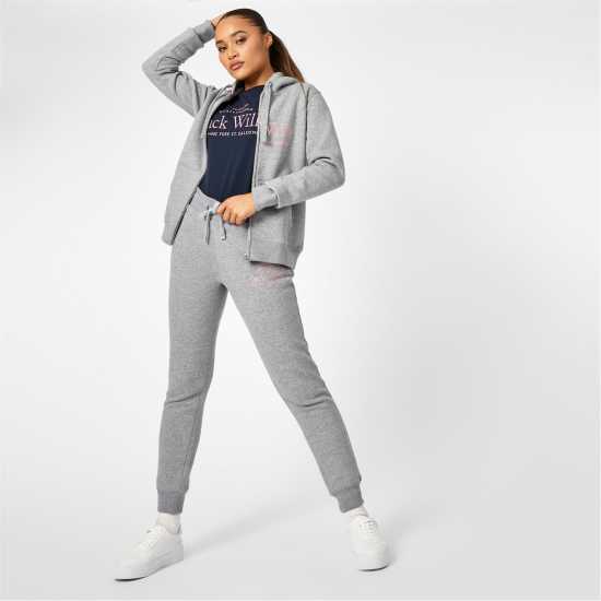 Дамски суичъри и блузи с качулки Jack Wills Hunston Logo Zip Hoodie Сив марл Jack Wills Hunston Logo Zip Hoodie Сив марл Дамски суичъри и блузи с качулки
