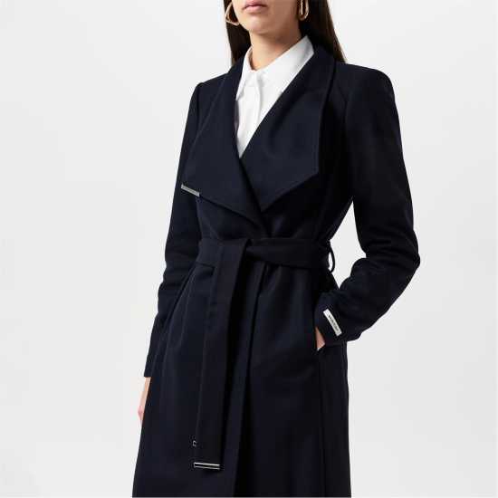 Ted Baker Womens Rose Belted Midi Wool Long Sleeve Coat DK-NAVY Ted Baker Womens Rose Belted Midi Wool Long Sleeve Coat DK-NAVY
