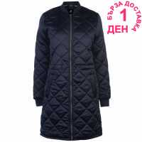 Kangol Дамско Яке Бомбър Long Bomber Jacket Ladies Navy Дамски якета и палта