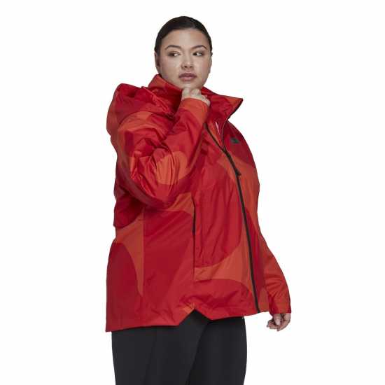 Adidas Дамско Яке Marimekko Traveer Rain.rdy Plus Size Jacket Womens  Дамски грейки