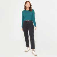 Дамски тениски и фланелки Горнище С Дълъг Ръкав Be You Rib Long Sleeve Top Womens Синьо-зелено Горнище С Дълъг Ръкав Be You Rib Long Sleeve Top Womens Синьо-зелено Дамски тениски и фланелки