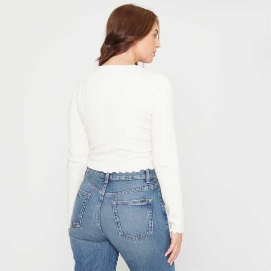 Дамски тениски и фланелки Горнище С Дълъг Ръкав Be You Rib Long Sleeve Top Womens Крем Горнище С Дълъг Ръкав Be You Rib Long Sleeve Top Womens Крем Дамски тениски и фланелки